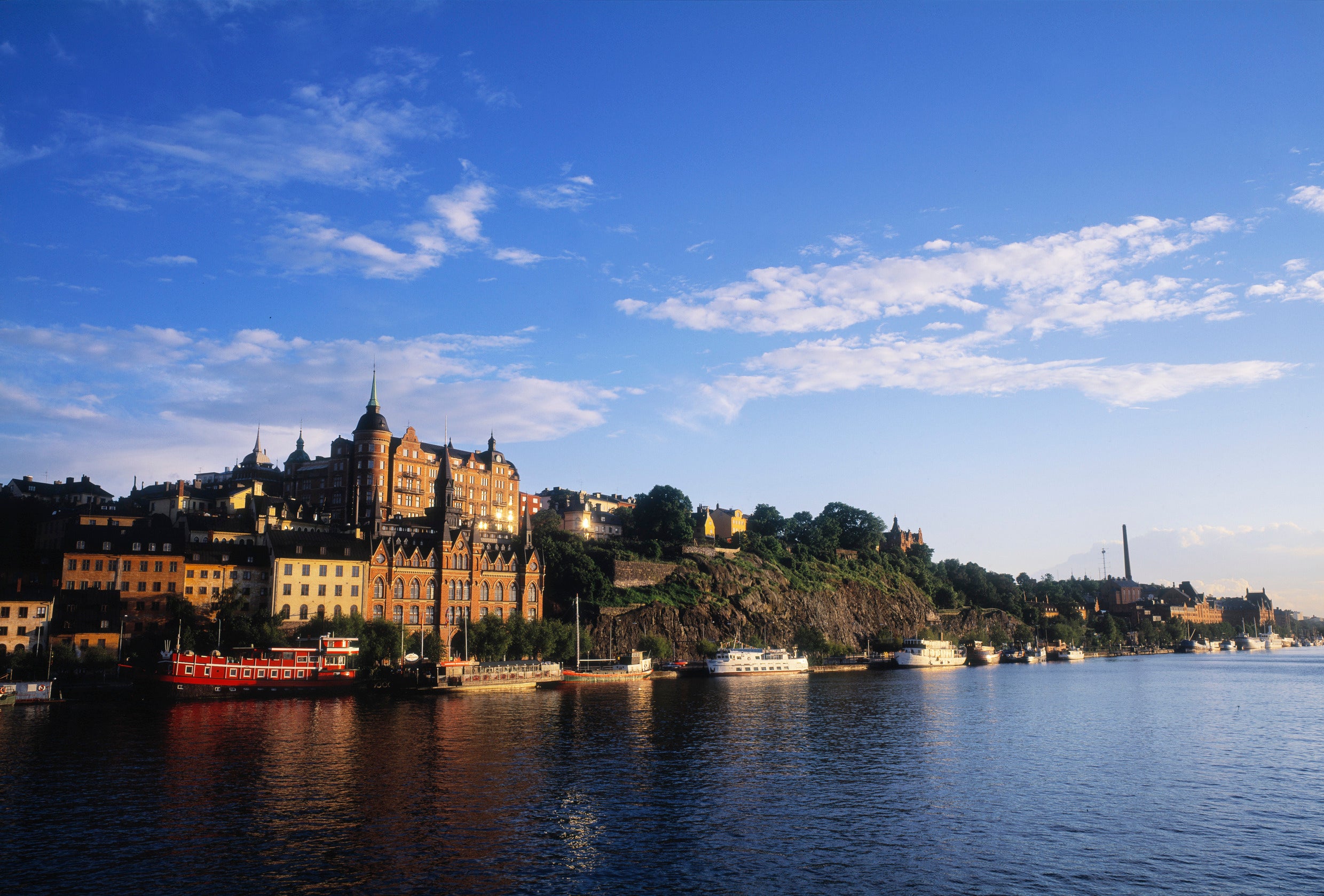 <p>Sodermalm, Stockholm viewed from the water</p>